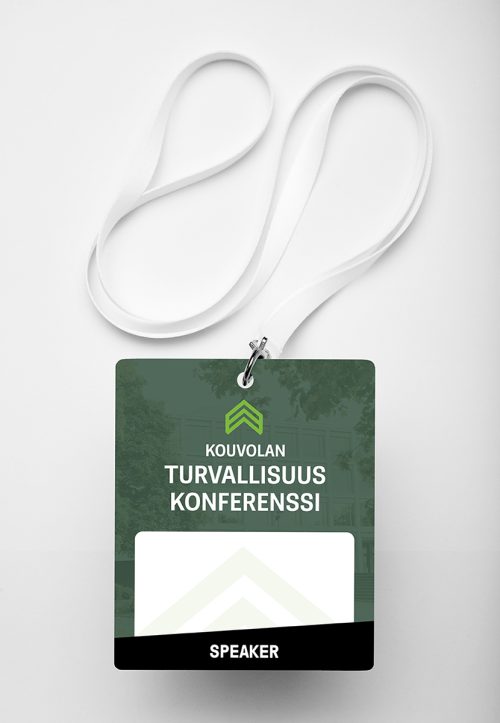 Access blank mockup, conference badge.